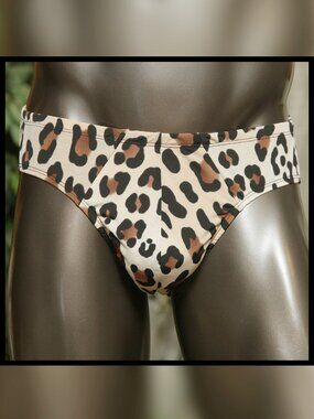 Mens Leopared Brief Handmade